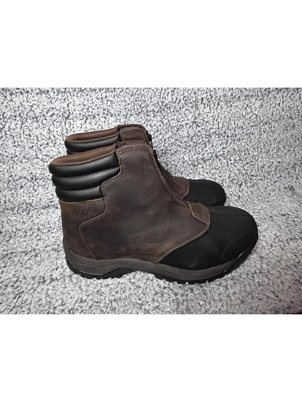 PROPET Men's Blizzard Mid Zip Brown/Black Boots M3792 Size 14 3E Wide